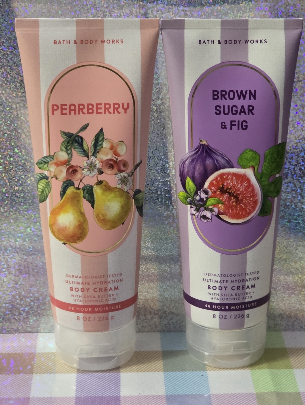 Bath & Body Works Pearberry & Brown Sugar & Fig Body Cream Set NEW Rare